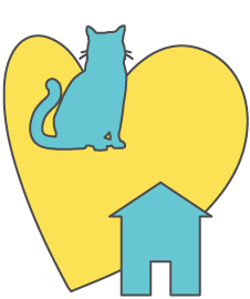 Illustration Of Cat And House In A Heart