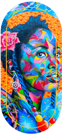 Colourfull Woman Portrait Photo