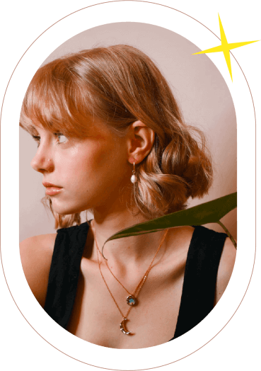 Girl wearing jewellery