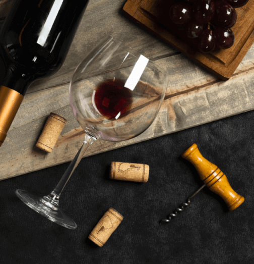 Wine Glass And Corks