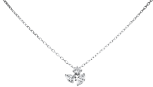 Diamond and silver necklace