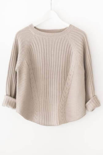 Light brown knitted sweater